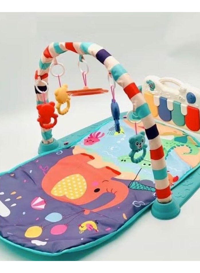 Baby carpet with piano made from soft materials for babies